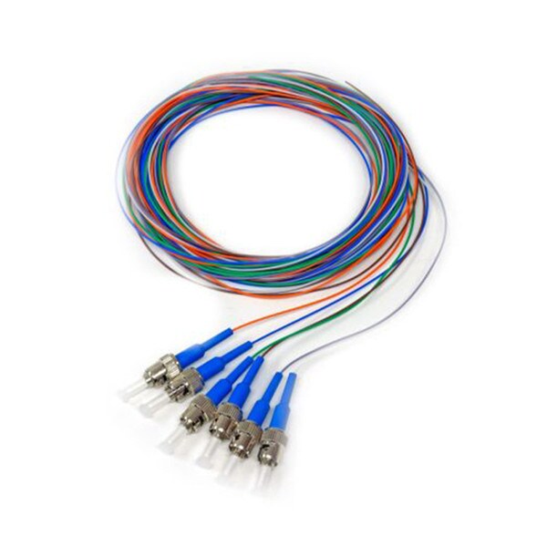 6 Fiber Pigtail, ST/UPC, 900 µm, 9 µm OS2, 3m